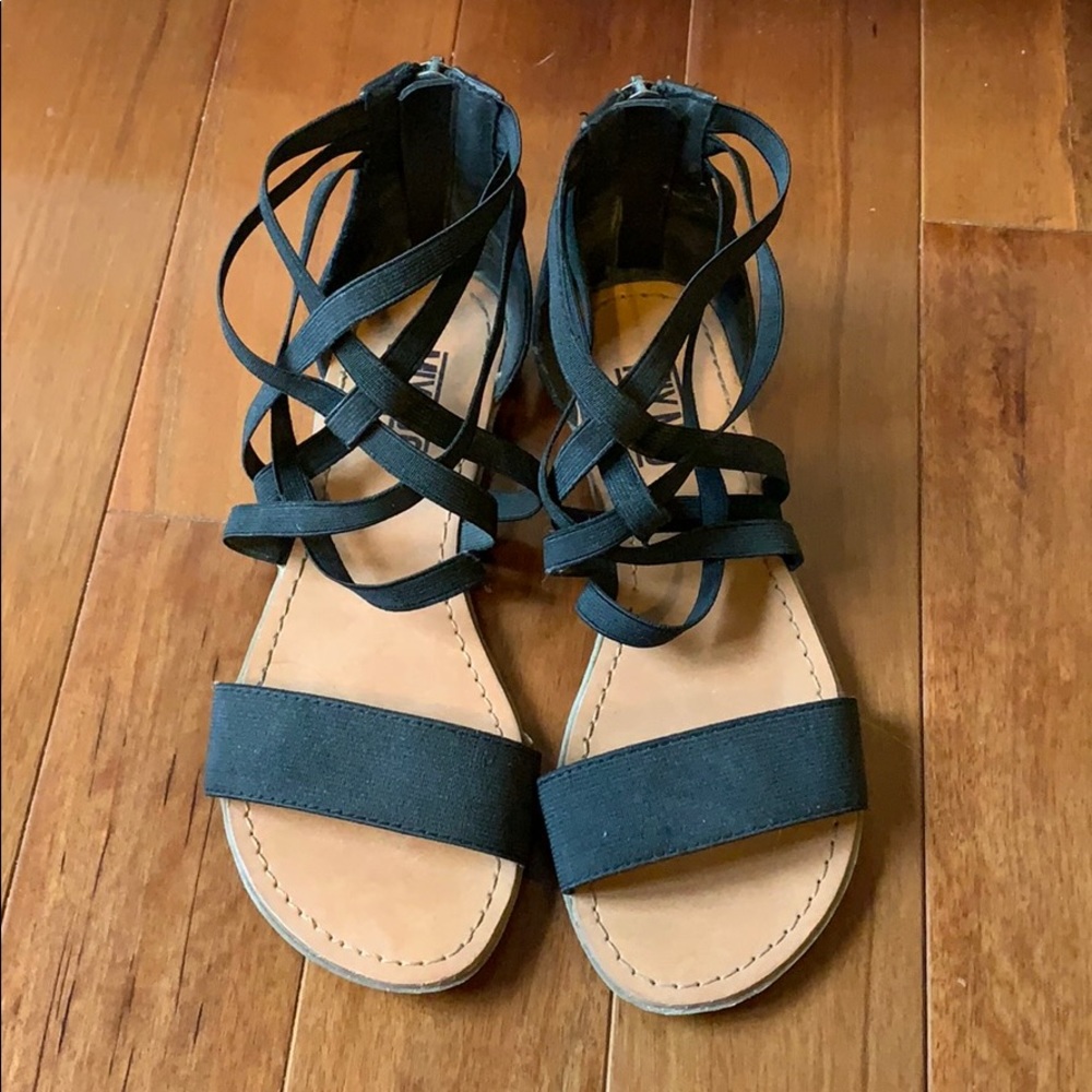 Black gladiator sandals